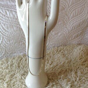 VTG Sterling Italian 20" Herringbone Chain, 925, 4 mm thick. Quality Necklace